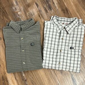 The North Face Men’s Plaid Long Sleeve Button Up Shirts Size Med